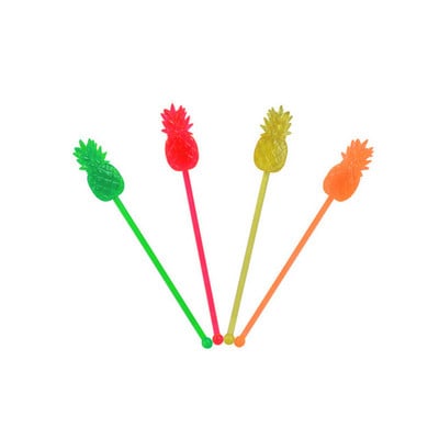 50db Flamingo Pineapple Star Drink Bor dekorációs koktél Forgatórudak Italkeverő Hawaii Beach Party dekorációs bár kellékekhez