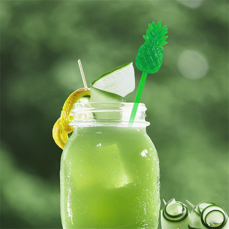 50db Flamingo Pineapple Star Drink Bor dekorációs koktél Forgatórudak Italkeverő Hawaii Beach Party dekorációs bár kellékekhez