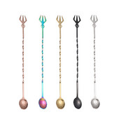 Spiralna žlica za miješanje s dugom drškom Vilica Štap za miješanje viskija od nehrđajućeg čelika Barmen Muddlers Dodaci za bar DH42