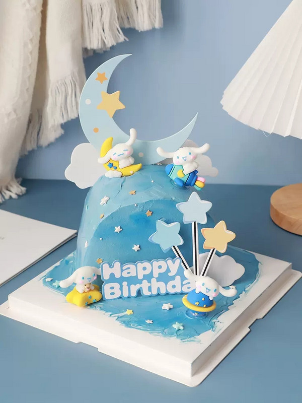 Nova torta za torte Big Ear dog Pet Party Happy Birthday Cute Moon Cake Topper za pse kućne ljubimce Birthday Party Decorations Pokloni