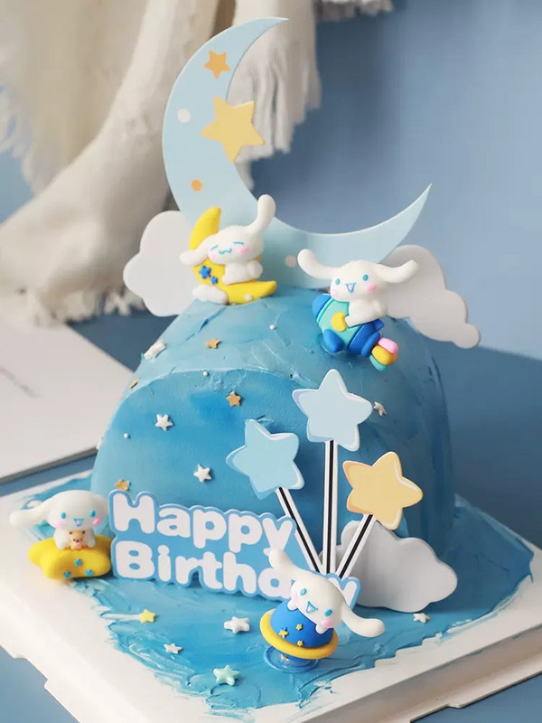 Nova torta za torte Big Ear dog Pet Party Happy Birthday Cute Moon Cake Topper za pse kućne ljubimce Birthday Party Decorations Pokloni