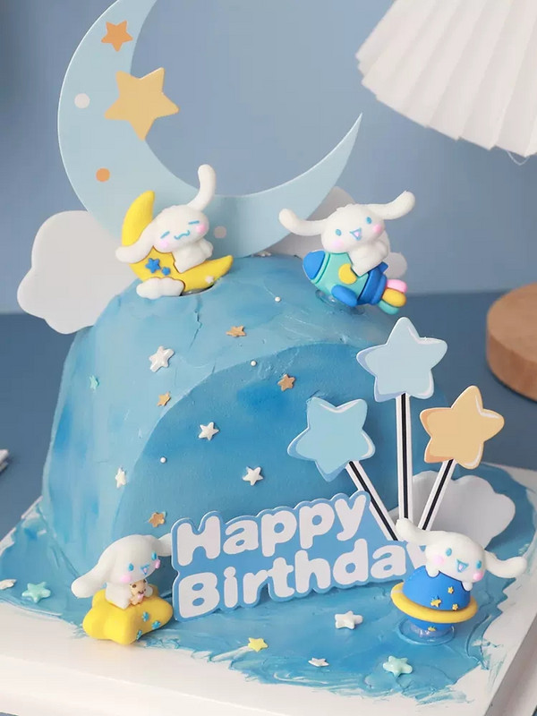 Nova torta za torte Big Ear dog Pet Party Happy Birthday Cute Moon Cake Topper za pse kućne ljubimce Birthday Party Decorations Pokloni