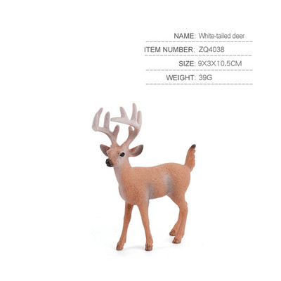 Szimulációs erdei szarvas figurák jávorszarvas, jávorszarvas, rénszarvas, alpaka, sika szarvas akciófigurák Állatmodell dekoráció Tortafeltöltő játékok