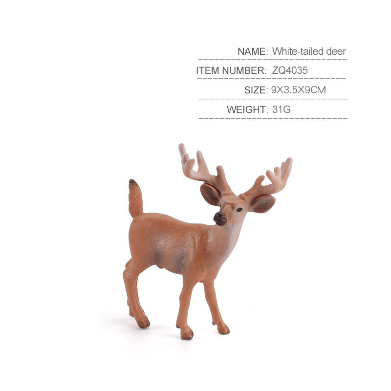 Szimulációs erdei szarvas figurák jávorszarvas, jávorszarvas, rénszarvas, alpaka, sika szarvas akciófigurák Állatmodell dekoráció Tortafeltöltő játékok