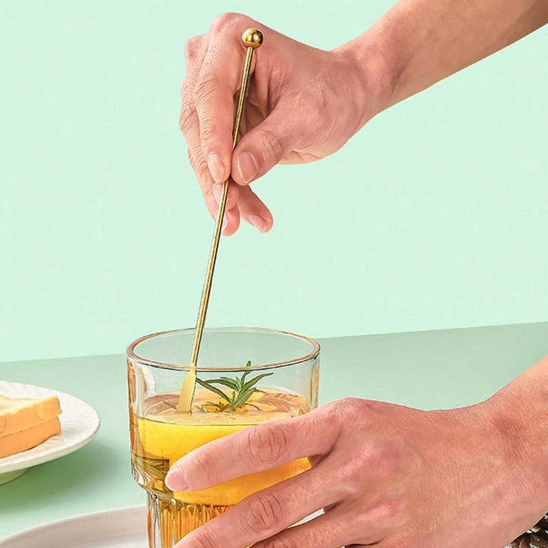 Nerūdijančio plieno maišymo lazdelė, patogi rankena ilga rankena Maišymas kavos pieno kokteilis vyno maišymo lazdelė virtuvės įtaisas