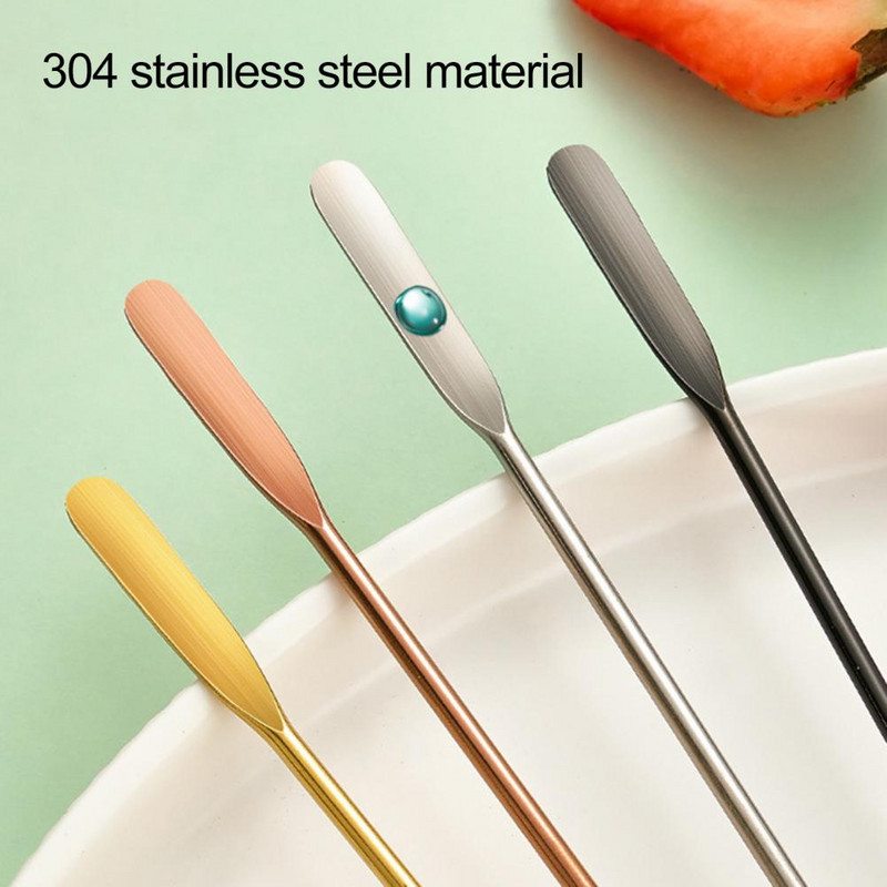 Nerūdijančio plieno maišymo lazdelė, patogi rankena ilga rankena Maišymas kavos pieno kokteilis vyno maišymo lazdelė virtuvės įtaisas