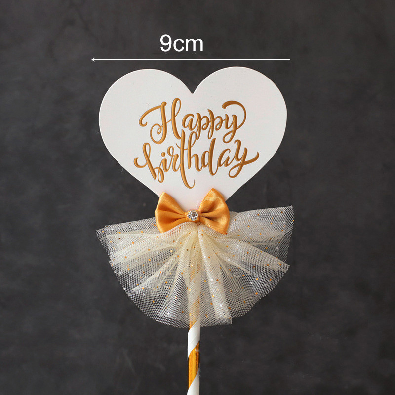 Poklopac za tortu Sretan rođendan Zlatno crni nadjev za tortu Potrepštine za zabave DIY Dekoracije za desertne torte