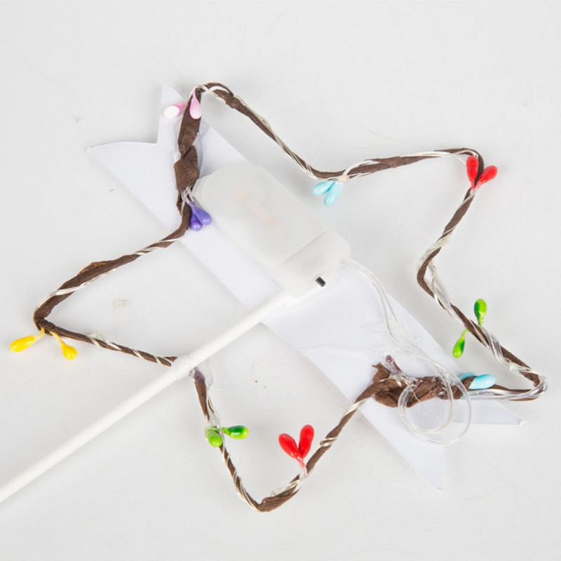 Kreatív barkács LED-es világító füzér koszorúsütés dekor Tortafeltétek Boldog születésnapi party tortadísz születésnapi meglepetés