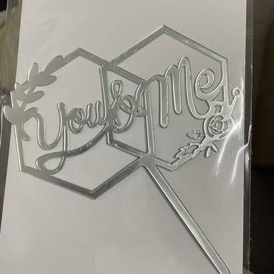 Dijamantni prsten Vjenčani akrilni vrh za tortu Zlatno srebro Ružičasto zlato Pečenje poklona za zabavu Potrepštine za zabavu Dekoracija torte