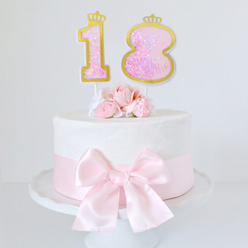 1 бр. Числа за торта Toppers Baby Shower Decoration Birthday Party Cake Insert Cake Decoration Сватбени торти Десерт Декорация