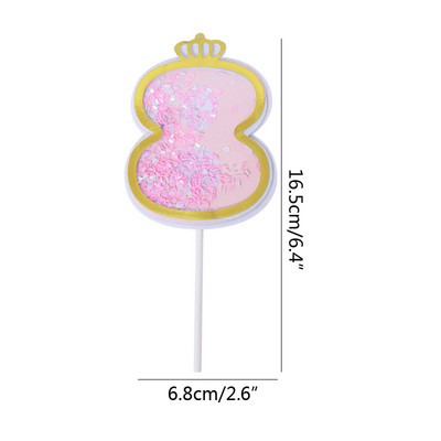 1Pc brojevi za kolače Dekoracija za tuširanje djeteta Umetak za rođendansku tortu Dekoracija za tortu Svadbeni kolači Dekoracija za desert