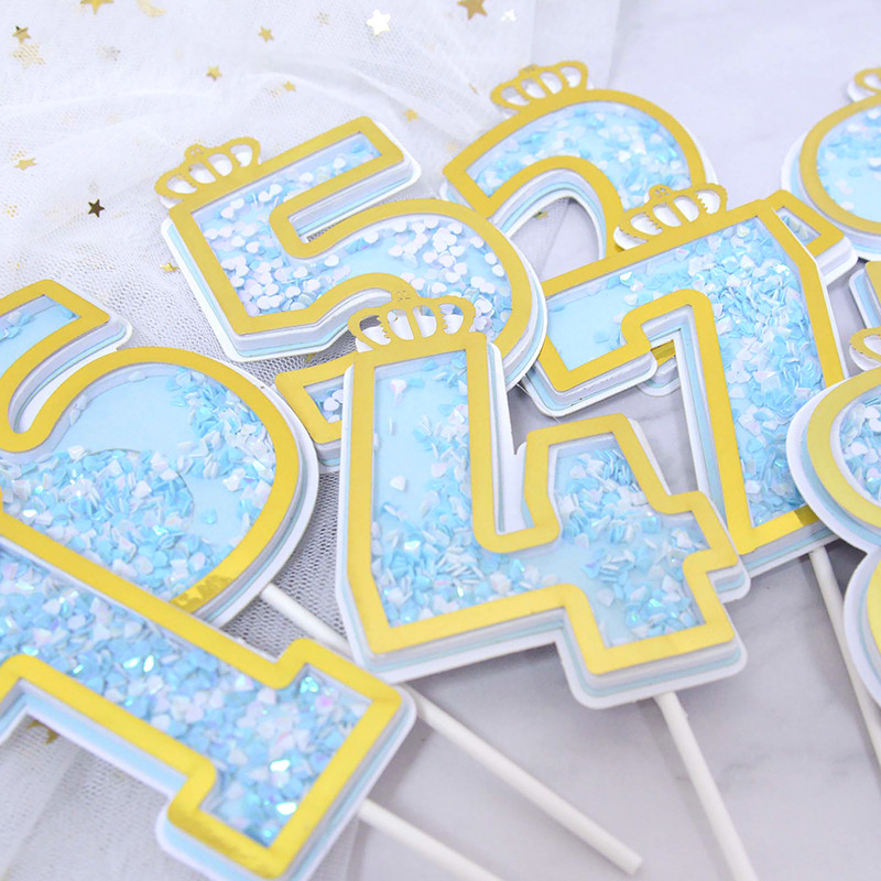1Pc brojevi za kolače Dekoracija za tuširanje djeteta Umetak za rođendansku tortu Dekoracija za tortu Svadbeni kolači Dekoracija za desert