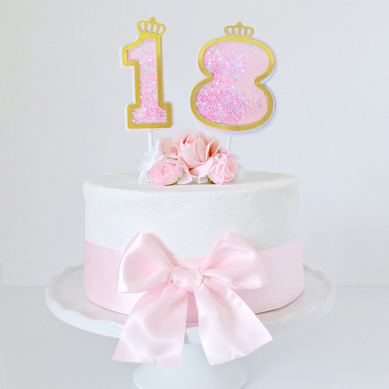 1Pc brojevi za kolače Dekoracija za tuširanje djeteta Umetak za rođendansku tortu Dekoracija za tortu Svadbeni kolači Dekoracija za desert
