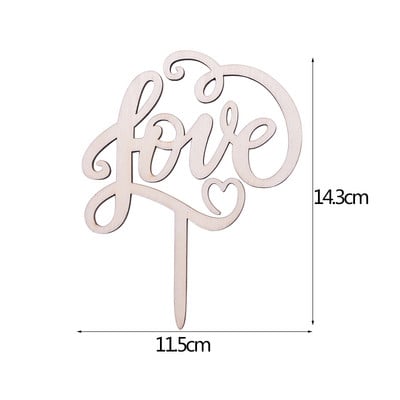 1kom Drveni MR MRS nadjev za tortu Just Married Drveni ukrasi Zaljubljene ptičice Dekoracija svadbene torte Potrepštine za svadbene zabave