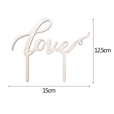 1kom Drveni MR MRS nadjev za tortu Just Married Drveni ukrasi Zaljubljene ptičice Dekoracija svadbene torte Potrepštine za svadbene zabave