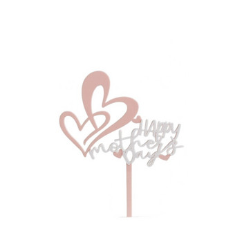 9 стила Ден на майката Рожден ден Мама Торта за торта Pink Red Heart Love You Cake Topper ForMum Mother\'s Day Party Cake Decorations