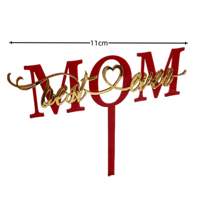 9 stilova Majčin dan rođendanski nadjev za torte Pink Red Heart Love You nadjev za tortu ForMum Dekoracije za torte za zabavu za Majčin dan