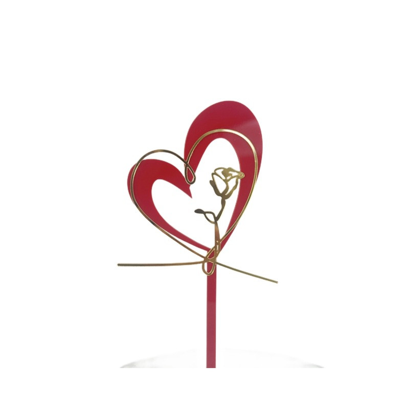 9 stilova Majčin dan rođendanski nadjev za torte Pink Red Heart Love You nadjev za tortu ForMum Dekoracije za torte za zabavu za Majčin dan