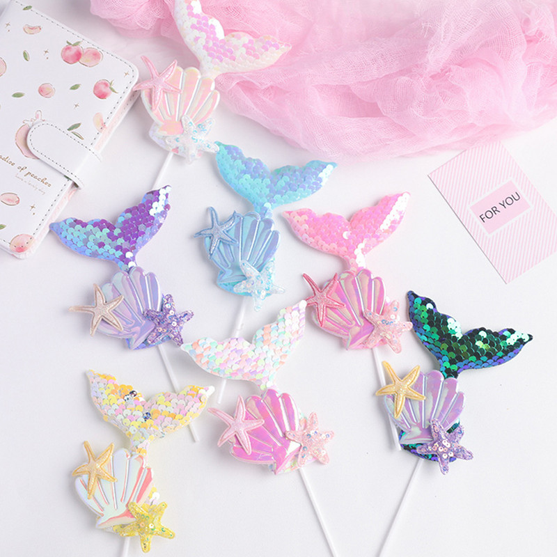 1kom nadjev za tortu sa šljokicama od repa sirene Preljev za kolače za muffine za svadbene potrepštine Ukrasi za dječje rođendane na temu sirene