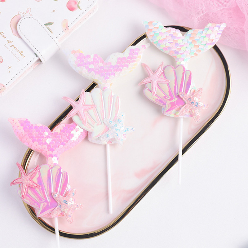 1kom nadjev za tortu sa šljokicama od repa sirene Preljev za kolače za muffine za svadbene potrepštine Ukrasi za dječje rođendane na temu sirene