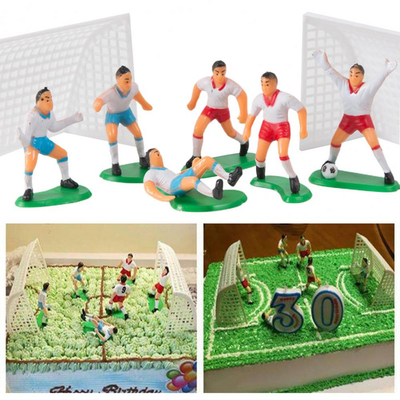 Fotbal 1 set de decorațiuni pentru tort, util, de încredere, pentru decorare pentru cupcake, figurine pentru băiat de fotbal