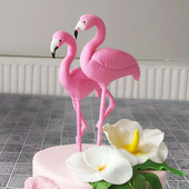 Pink Flamingo Cake Topper Tropic Party Nyári Viráglány Születésnapi Esküvői Deco Flamingo Cake Decor Hawaii Party Decor