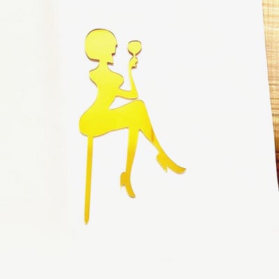 Νέα ψηλοτάκουνα Lady Happy Birthday Ακρυλικό κάλυμμα τούρτας Wedding Girls Cake Toppers για 16 18 21 Διακοσμήσεις τούρτας για πάρτι γενεθλίων