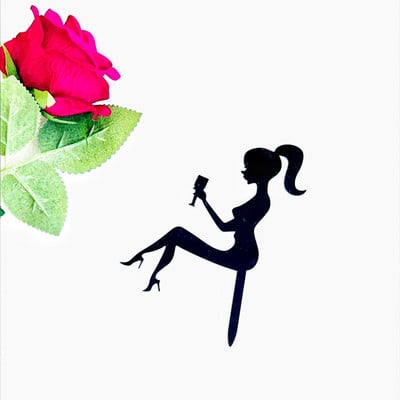 Νέα ψηλοτάκουνα Lady Happy Birthday Ακρυλικό κάλυμμα τούρτας Wedding Girls Cake Toppers για 16 18 21 Διακοσμήσεις τούρτας για πάρτι γενεθλίων