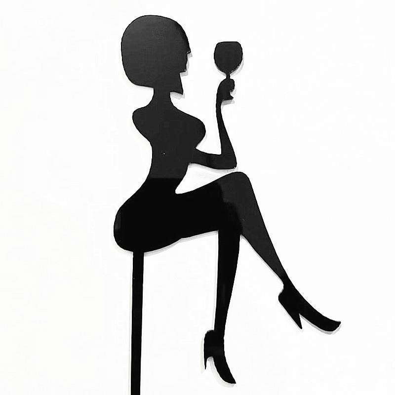 Νέα ψηλοτάκουνα Lady Happy Birthday Ακρυλικό κάλυμμα τούρτας Wedding Girls Cake Toppers για 16 18 21 Διακοσμήσεις τούρτας για πάρτι γενεθλίων