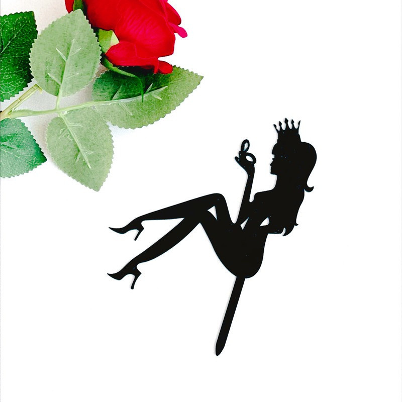 Νέα ψηλοτάκουνα Lady Happy Birthday Ακρυλικό κάλυμμα τούρτας Wedding Girls Cake Toppers για 16 18 21 Διακοσμήσεις τούρτας για πάρτι γενεθλίων