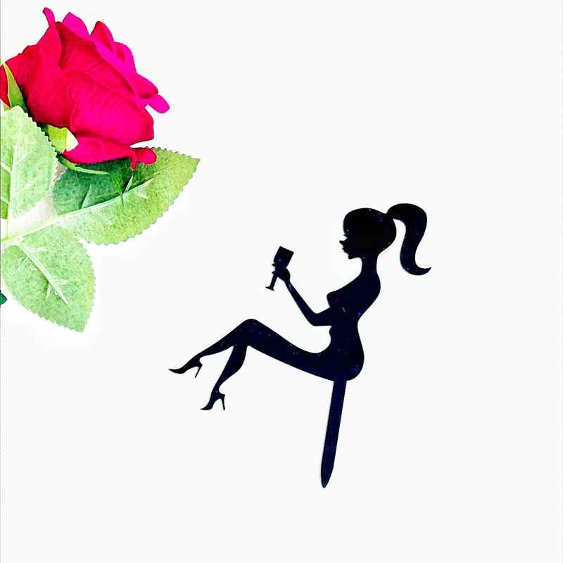 Νέα ψηλοτάκουνα Lady Happy Birthday Ακρυλικό κάλυμμα τούρτας Wedding Girls Cake Toppers για 16 18 21 Διακοσμήσεις τούρτας για πάρτι γενεθλίων