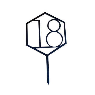 18/21/30/50. akrylová ozdoba na tortu k narodeninám so zlatým číslom, akrylová ozdoba na tortu k výročiu, narodeninovej oslave...