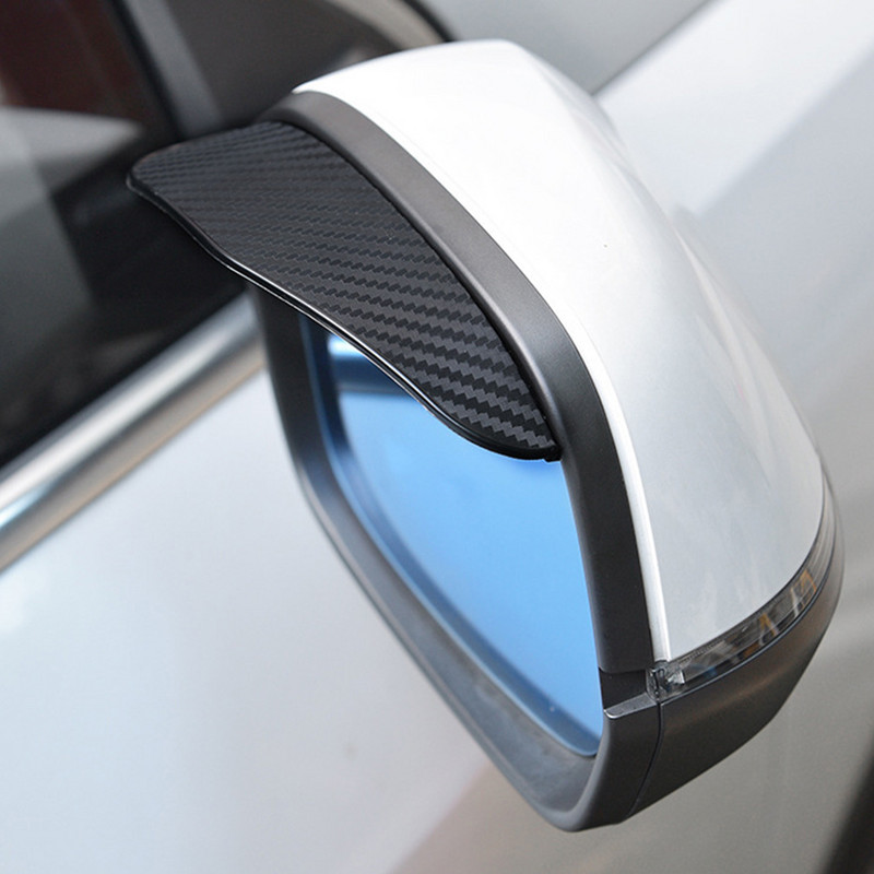 2 vnt. Automobilio šoninio galinio vaizdo veidrodinis antakių skydelis anglies pluošto šešėlis nuo saulės Sniego apsauga nuo oro sąlygų apsaugantis dangtelis Automobilių priedai