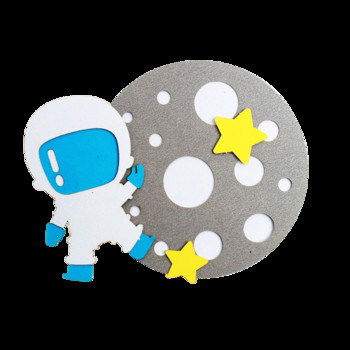 Cake Topper Space Star Rocket Astronaut Честит рожден ден Украса Cupcake Decor Toppers Baby Shower Party Консумативи за печене Направи си сам