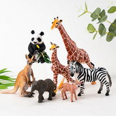 Slatke životinje Prekrivač torte za pečenje Zoološki vrt Žirafa Panda Slon Ukrasi Jungle Safari Sretan rođendan Dekoracija dječje torte