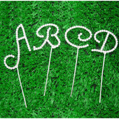 1 ks Svadobná dekorácia Narodeninová párty Torta Topper Písmená Krištáľ Diamante Štras Výročie Svadobná dekorácia Remeslá