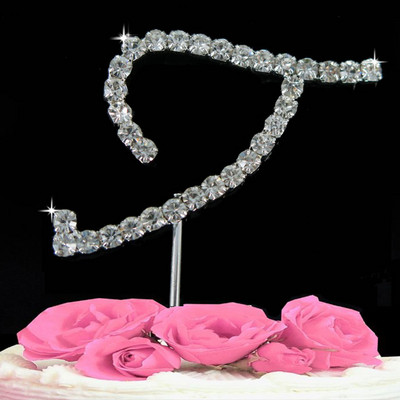 1 ks Svadobná dekorácia Narodeninová párty Torta Topper Písmená Krištáľ Diamante Štras Výročie Svadobná dekorácia Remeslá