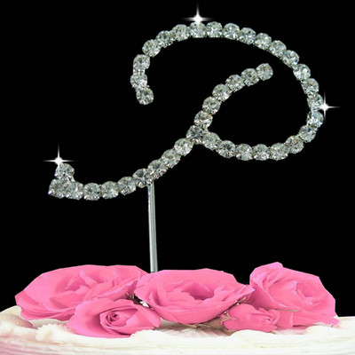 1 ks Svadobná dekorácia Narodeninová párty Torta Topper Písmená Krištáľ Diamante Štras Výročie Svadobná dekorácia Remeslá