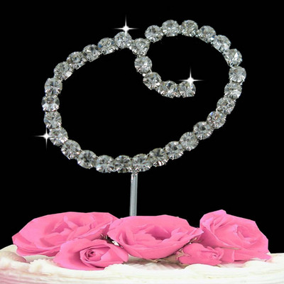 1 ks Svadobná dekorácia Narodeninová párty Torta Topper Písmená Krištáľ Diamante Štras Výročie Svadobná dekorácia Remeslá