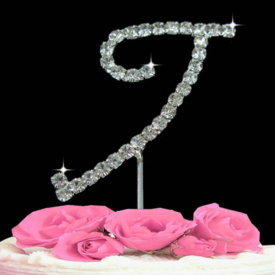 1 ks Svadobná dekorácia Narodeninová párty Torta Topper Písmená Krištáľ Diamante Štras Výročie Svadobná dekorácia Remeslá