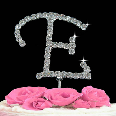 1 ks Svadobná dekorácia Narodeninová párty Torta Topper Písmená Krištáľ Diamante Štras Výročie Svadobná dekorácia Remeslá