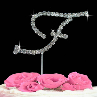 1 ks Svadobná dekorácia Narodeninová párty Torta Topper Písmená Krištáľ Diamante Štras Výročie Svadobná dekorácia Remeslá