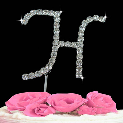 1 ks Svadobná dekorácia Narodeninová párty Torta Topper Písmená Krištáľ Diamante Štras Výročie Svadobná dekorácia Remeslá