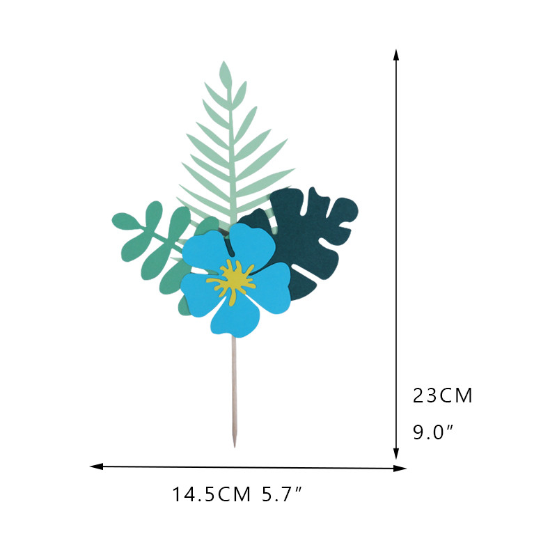 ALOHA Sretan rođendan Prekrivač za tortu Tropsko lišće Cvijet Prekrivači za kolače Flamingo Luau Potrepštine za zabavu Dekoracija vjenčane rođendanske torte