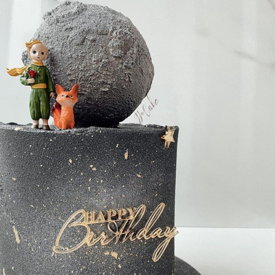 Topper pentru tort cu stele de lună nouă, la mulți ani, auriu, argintiu, pentru tort de nuntă, pentru copii, pentru petrecerea de aniversare, decorațiuni pentru tort pentru Baby Shower