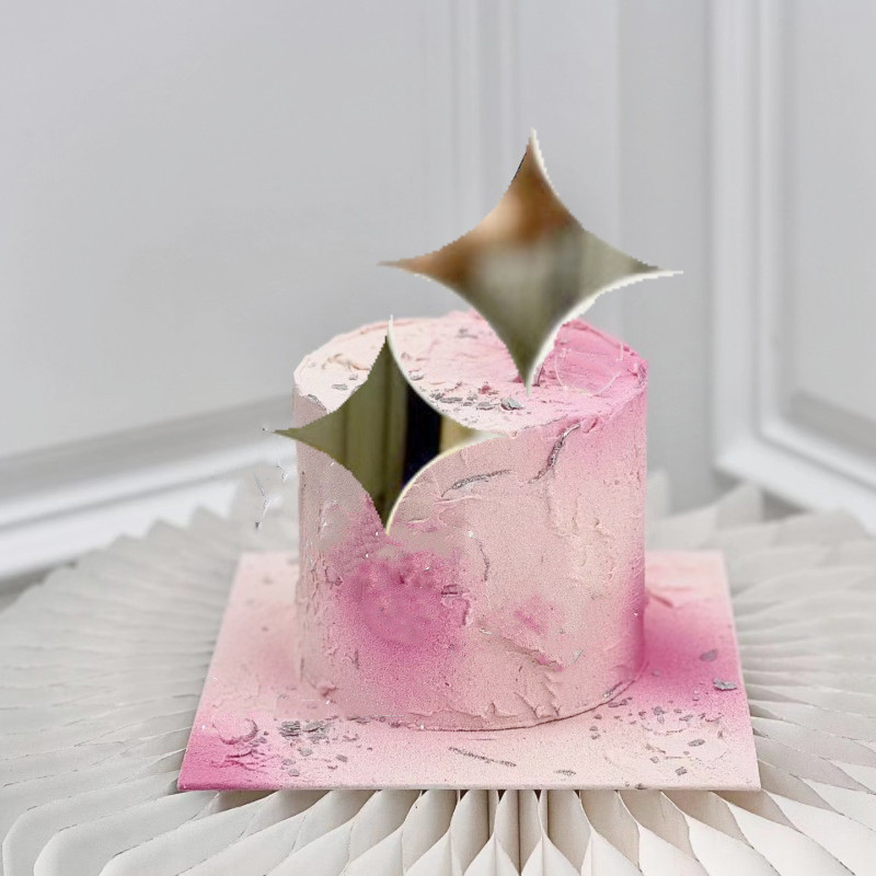 Topper pentru tort cu stele de lună nouă, la mulți ani, auriu, argintiu, pentru tort de nuntă, pentru copii, pentru petrecerea de aniversare, decorațiuni pentru tort pentru Baby Shower