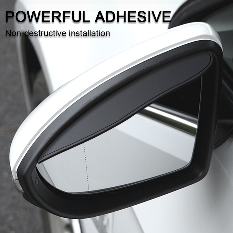 2PCS Automobilski retrovizor Vizir za obrve od ugljičnih vlakana Automobilski retrovizor Bočni snježni vizir za sunce Kišna navlaka Dodaci za automobilska zrcala