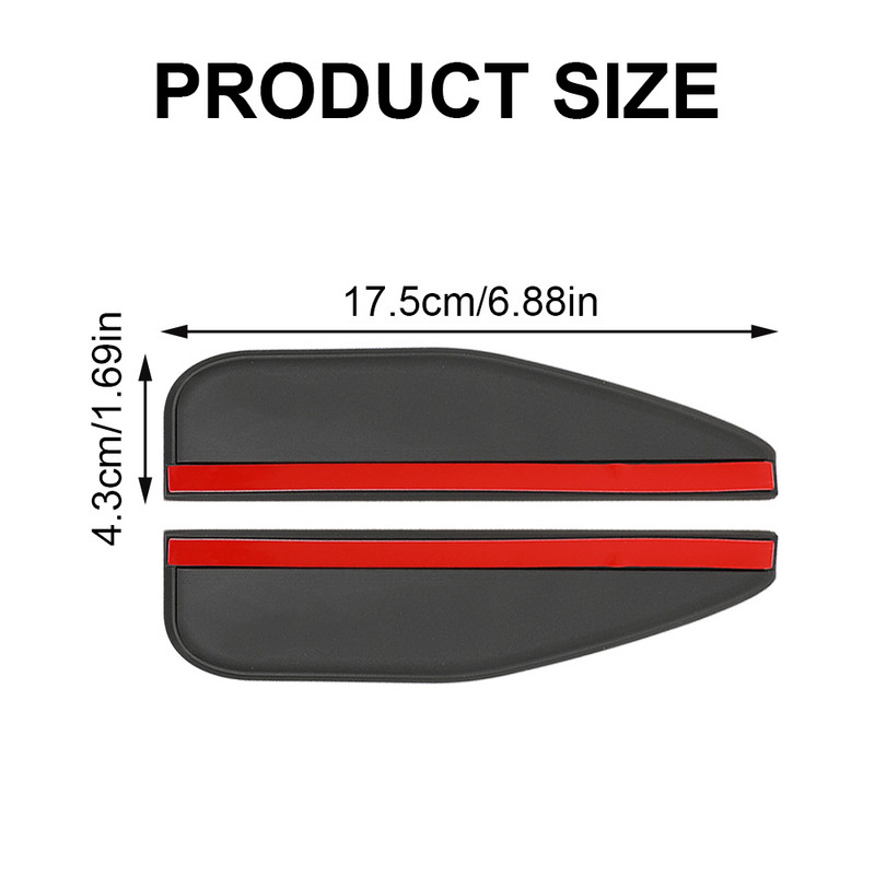 2PCS Automobilski retrovizor Vizir za obrve od ugljičnih vlakana Automobilski retrovizor Bočni snježni vizir za sunce Kišna navlaka Dodaci za automobilska zrcala