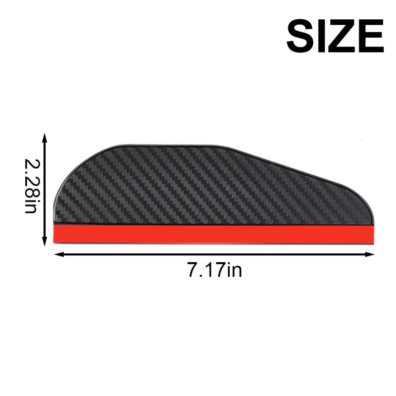 2 части от въглеродни влакна Външен автомобил Странично огледало за обратно виждане Дъждоустойчиво Вежди Козирка Сенник Сноуборд Дъждобран Авточасти