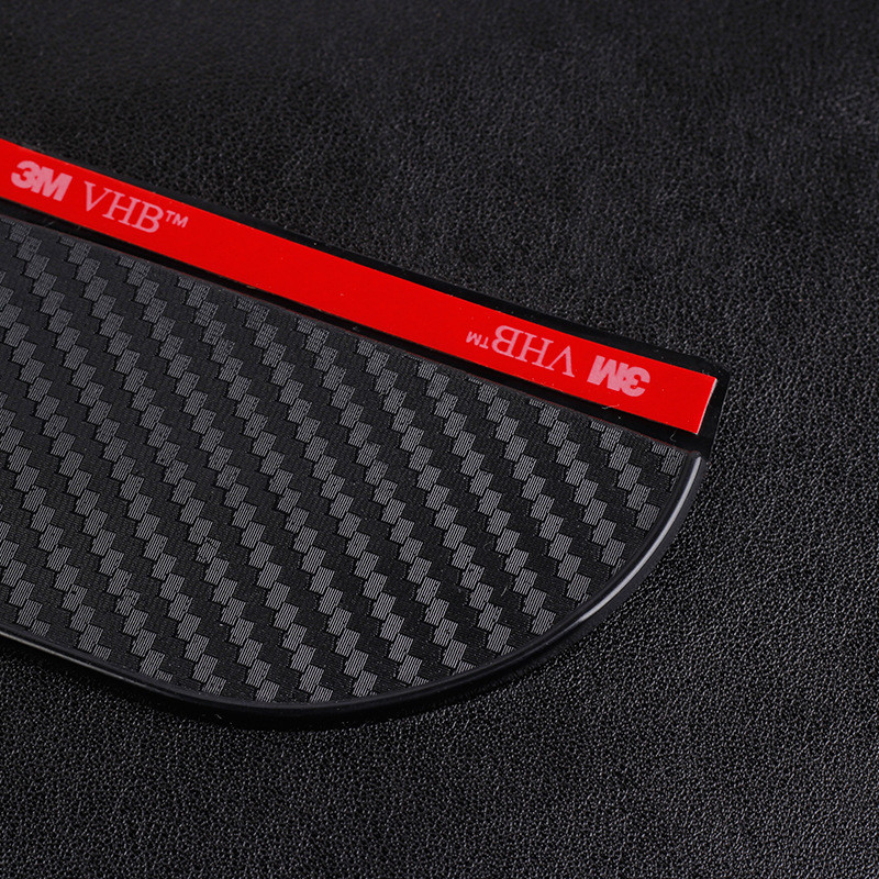 2 tk süsinikkiust tekstuuriga auto tahavaatepeegli vihmakulmu tagurduspeegli vihmakate vihmakate alumiiniumsulamist vihmakate